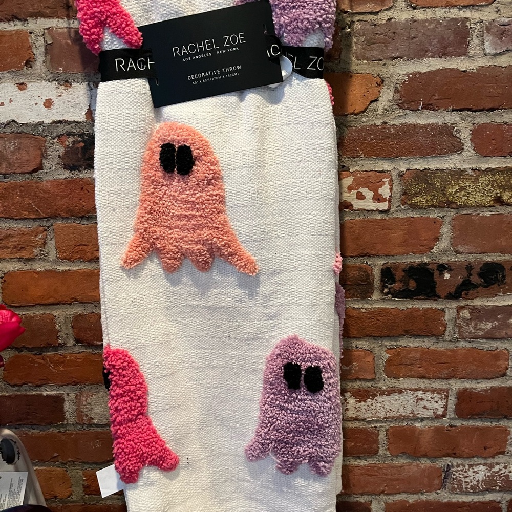 Rachel Zoe ghost blanket pink, and purple
